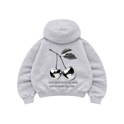 Cherry Silver - Hoodie Mangas Globo Gris