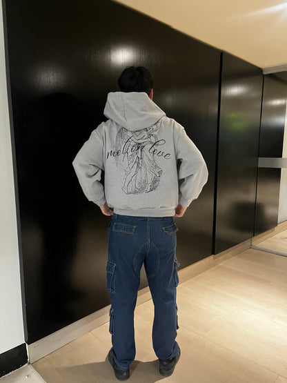 In Love -Hoodie Mangas Globos grey