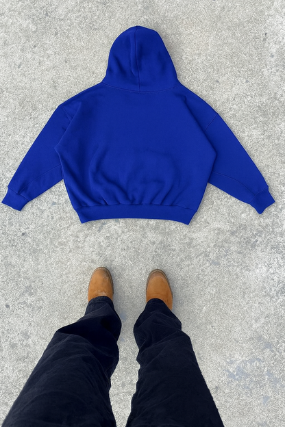 Hoodie basic azul rey  mangas globo