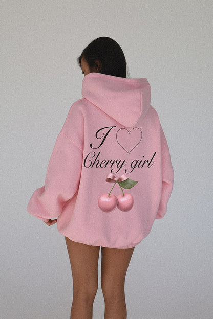 Hoodies cherry girl 🍒 rosado pastel
