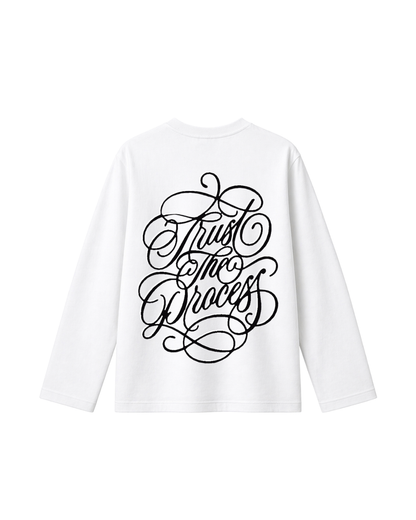 Trust The Process  - Camiseta Manga Larga white