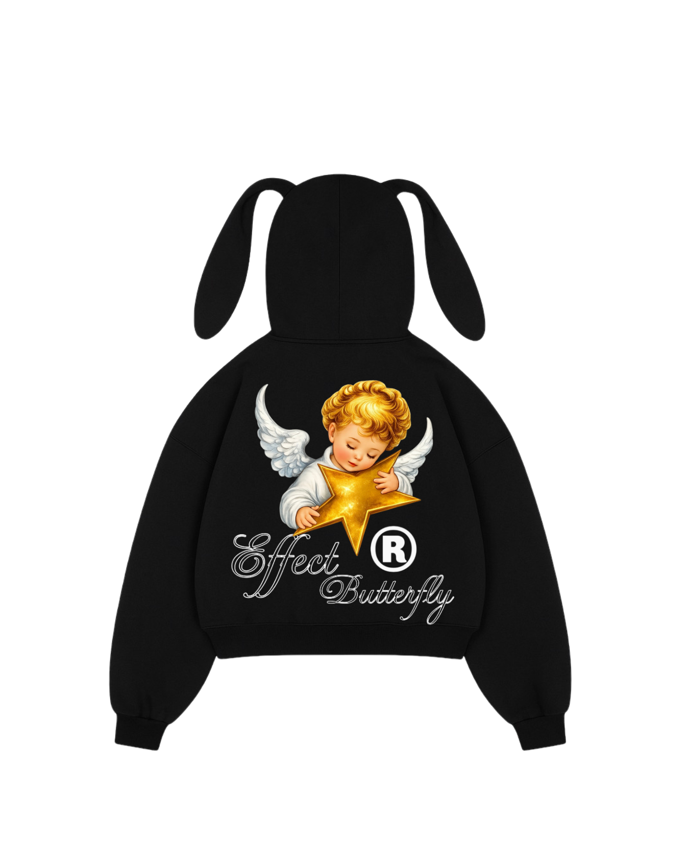 Effect Butterfly - Hoodie Bunny black