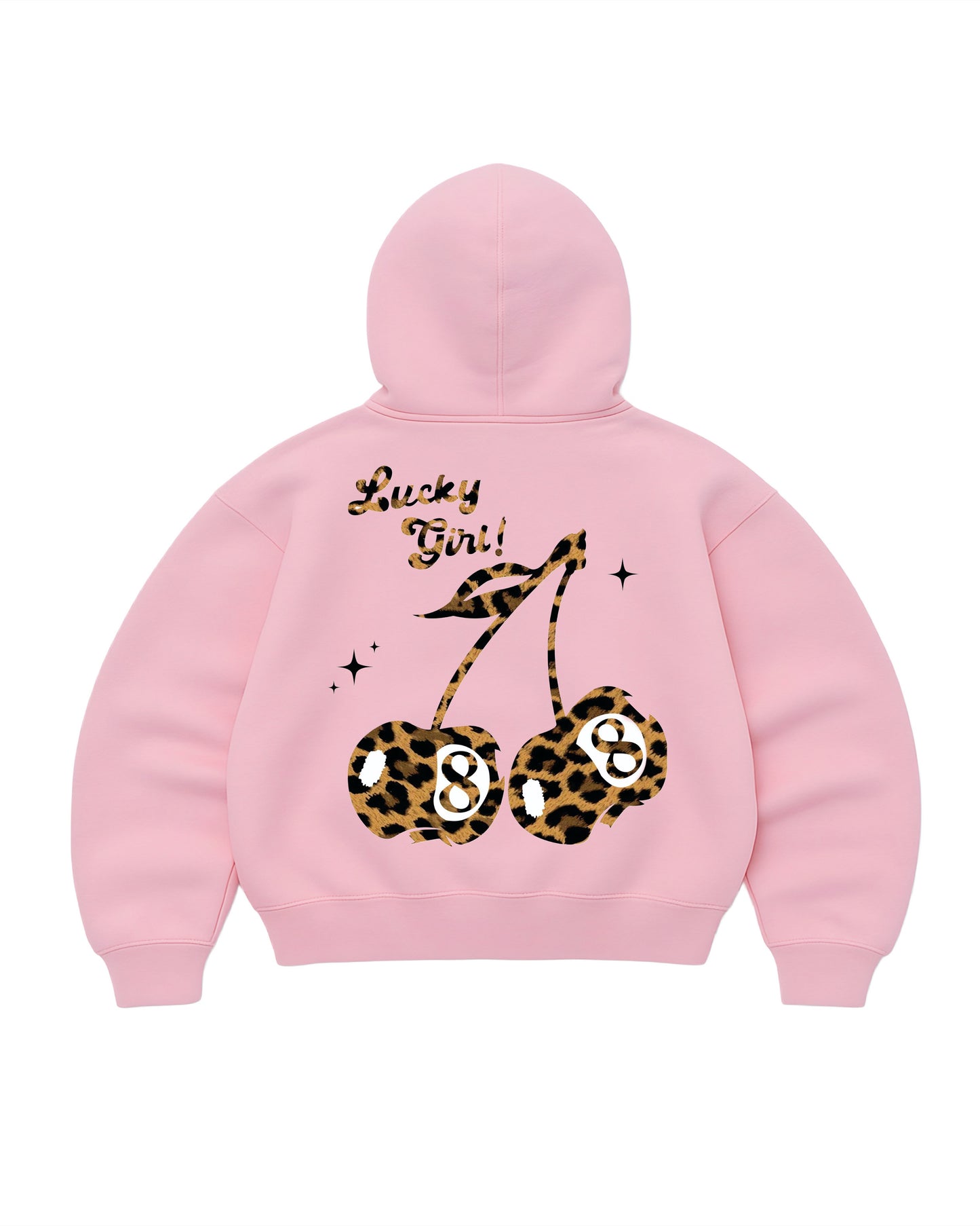 Hoodie  lucky modelo manga globo pink