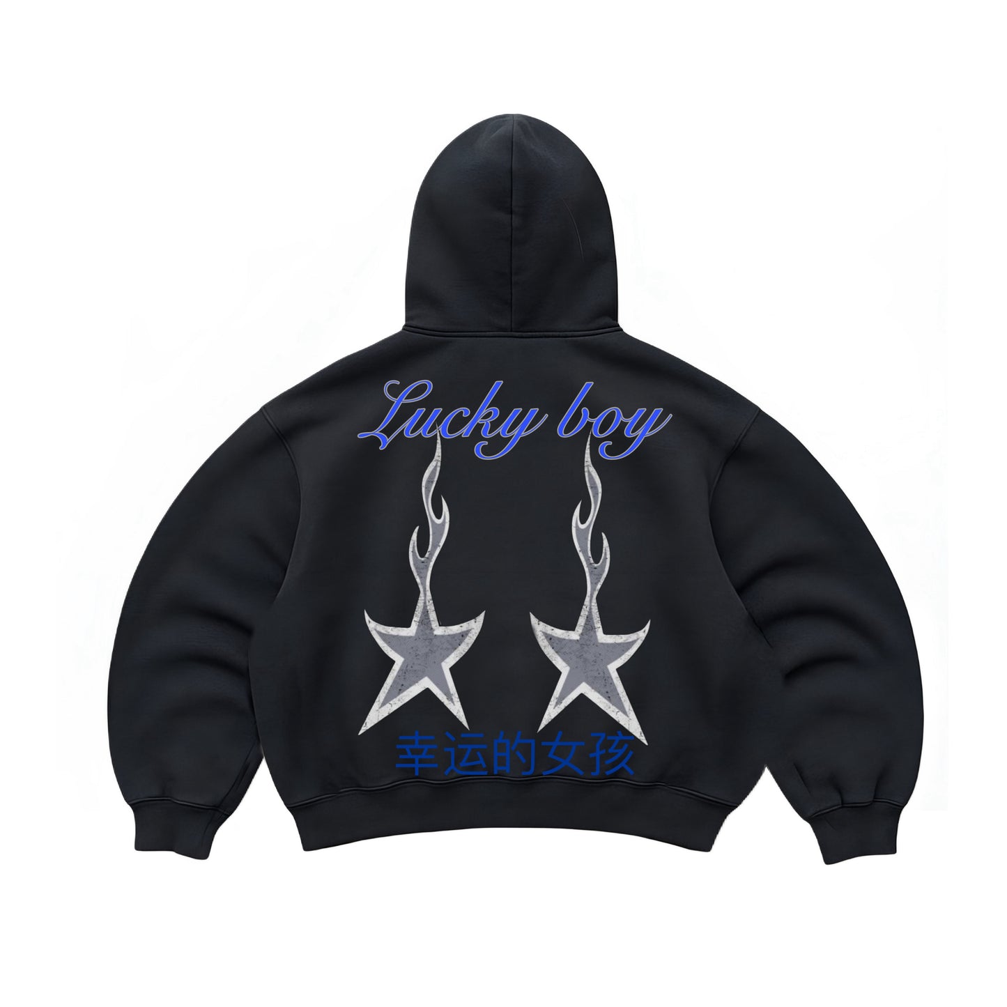 Hoodie  lucky boy modelo manga globo