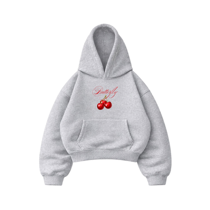Cherry - Hoodie Mangas Globo Gris