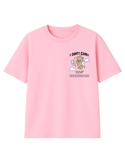 Camiseta  I dont care modelo recto