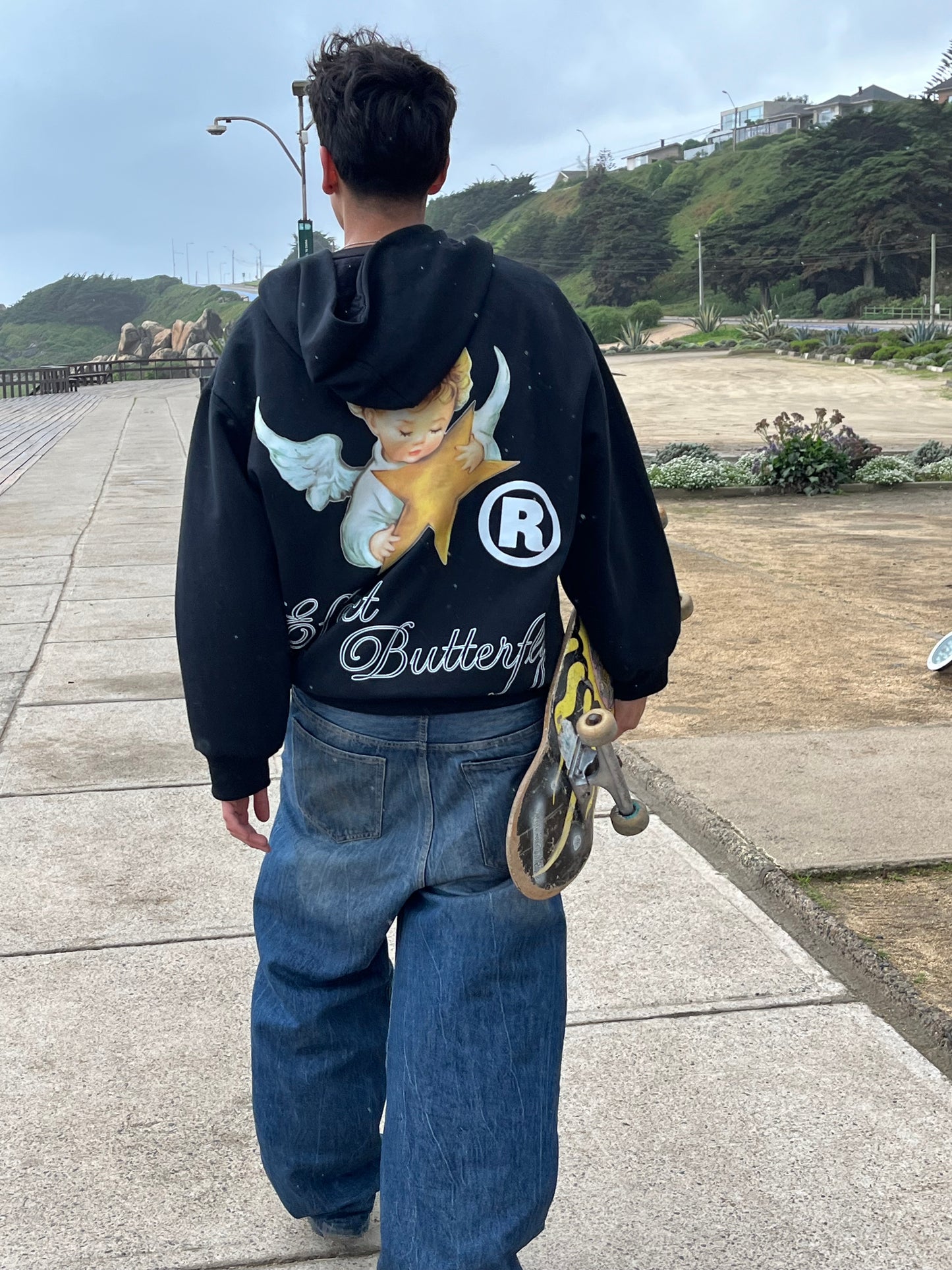 Effect Butterfly Black - Hoodie Mangas Globo