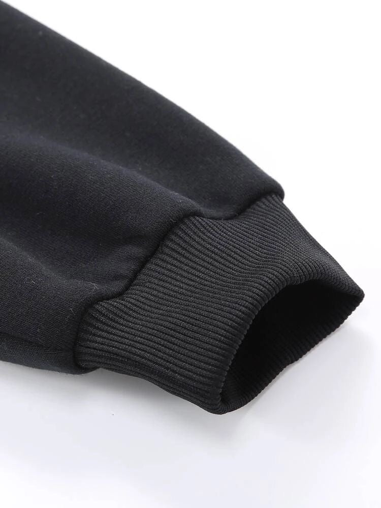 Hoodie basic negro modelo clasico★