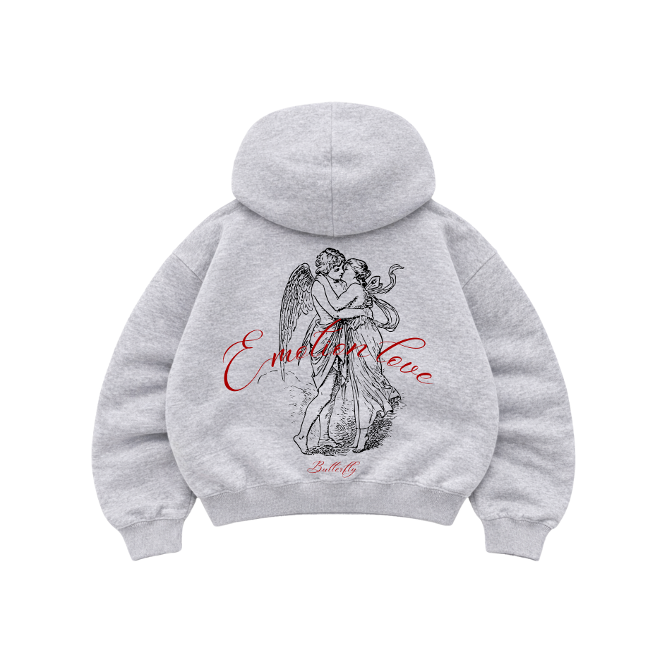 Hoodie emotion love modelo manga globo