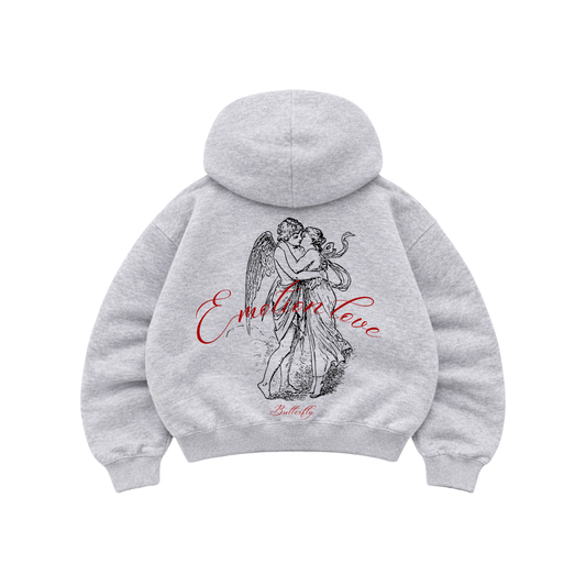 Hoodie emotion love modelo manga globo