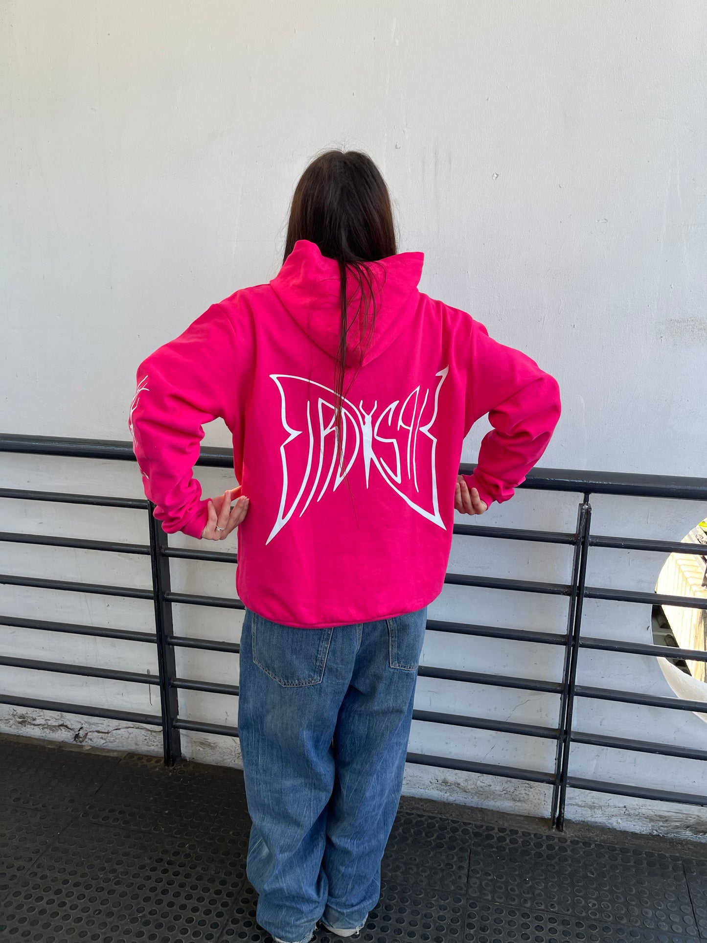 Buttefly Emblem - Hoodie clásico fuscia