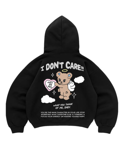 Hoodie I dont care modelo manga globo