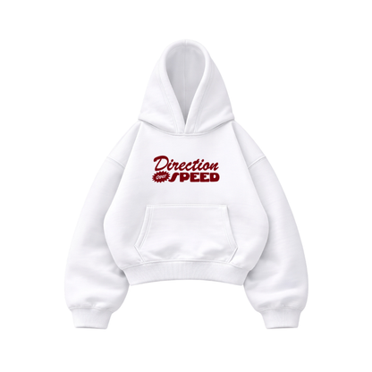 Direction Speed White - Hoodie Mangas Globo