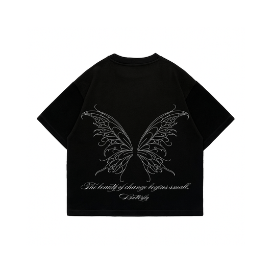 Butterfly Change - Black Premium Boxy T-Shirt