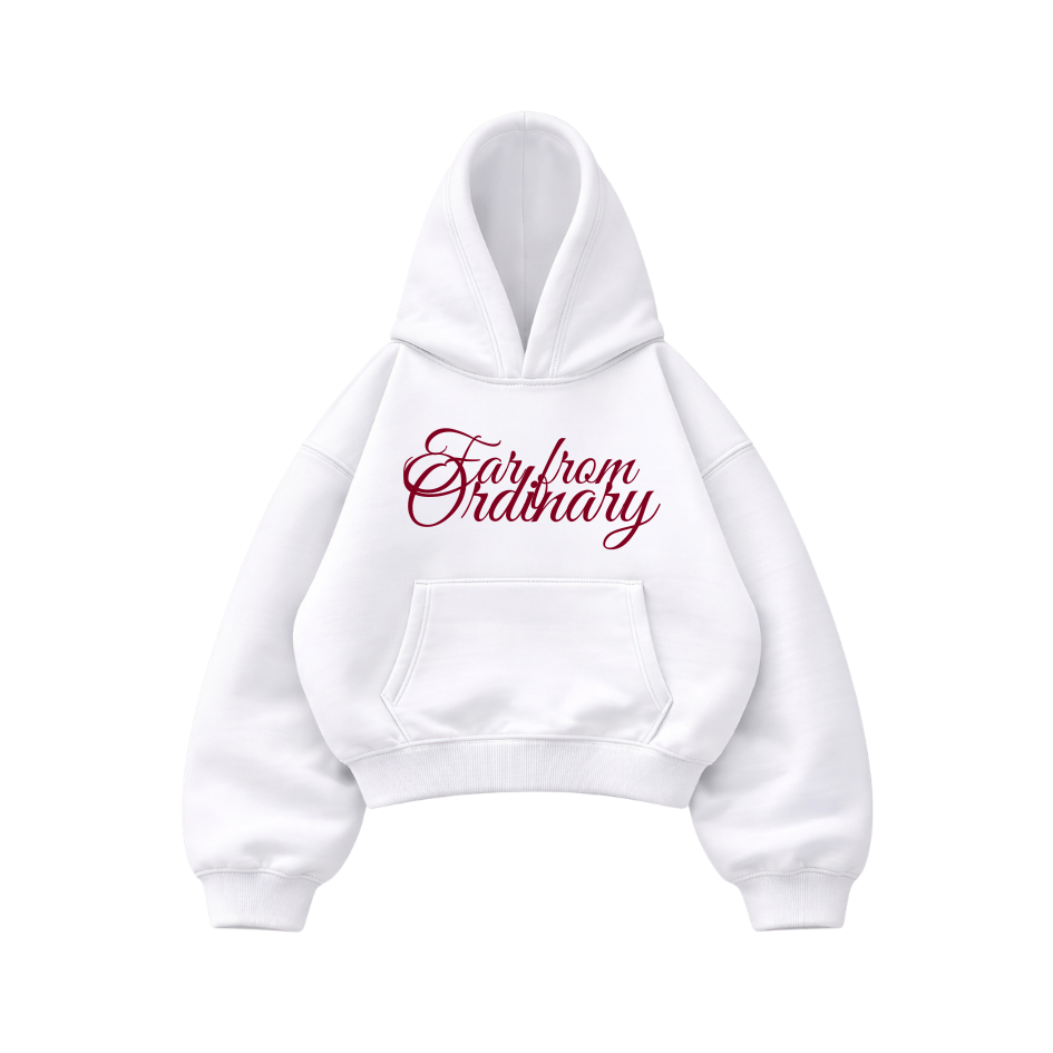 Far From Ordinary - Hoodie Mangas Globo White