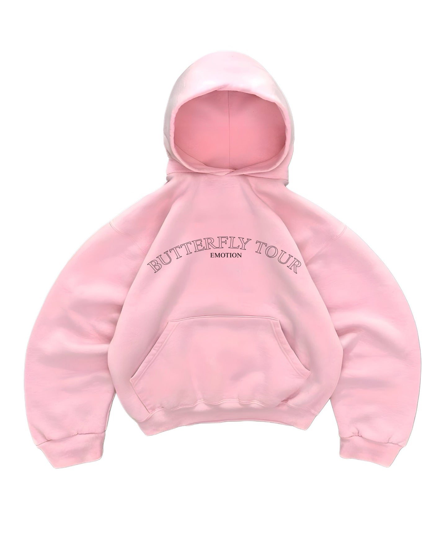 Hoodie emotion love modelo rosado manga globo