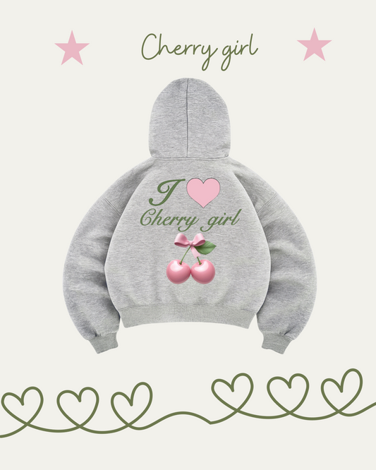 Hoodies cherry girl 🍒 rosado pastel