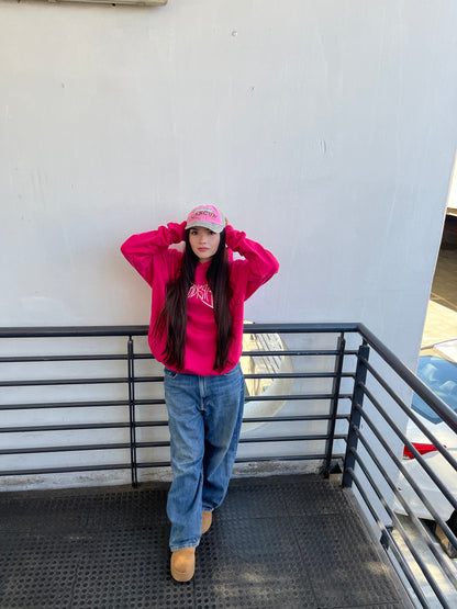 Buttefly Emblem - Hoodie clásico fuscia