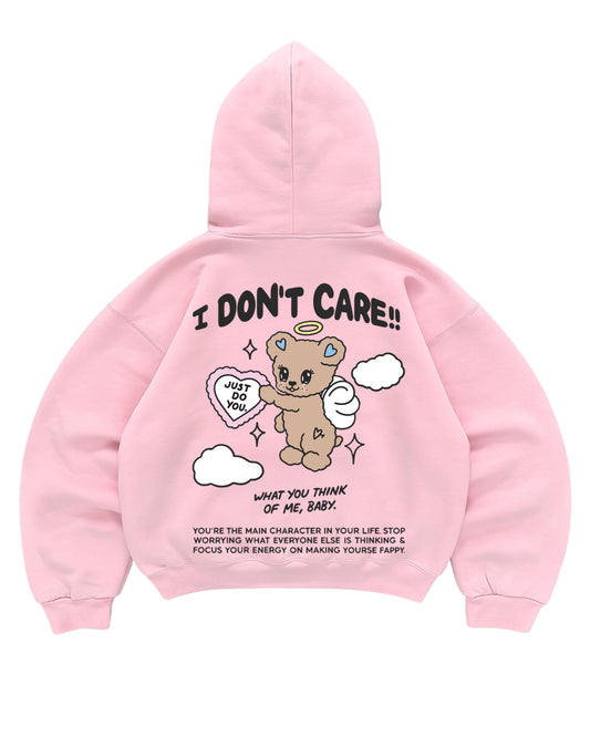 Hoodie I dont care modelo manga globo