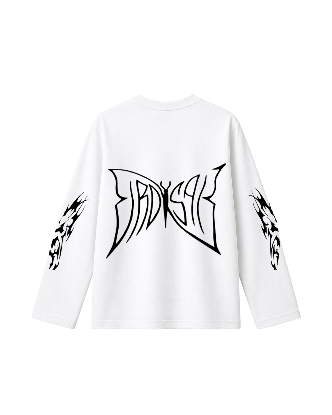 Butterfly Emblem  - Camiseta Manga Larga white