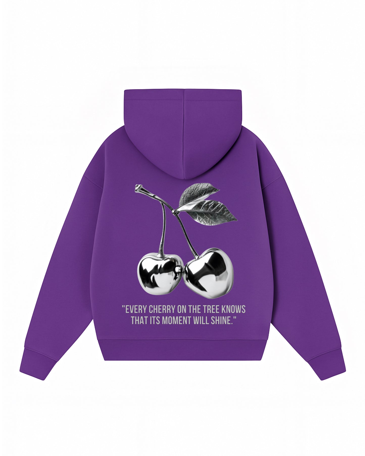 Hoodie cherry modelo clásico zip morado