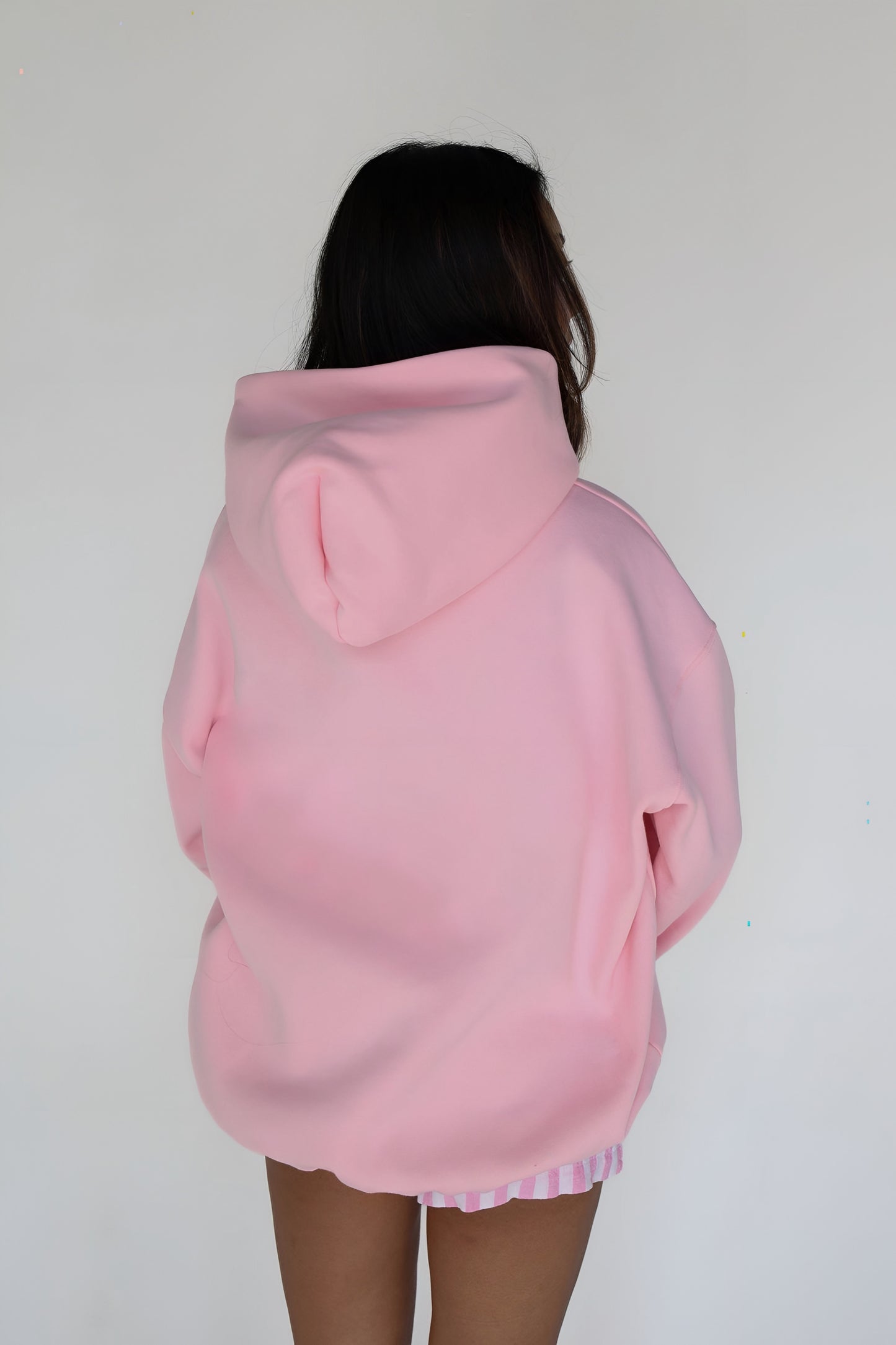 Hoodie basic rosado mangas globo