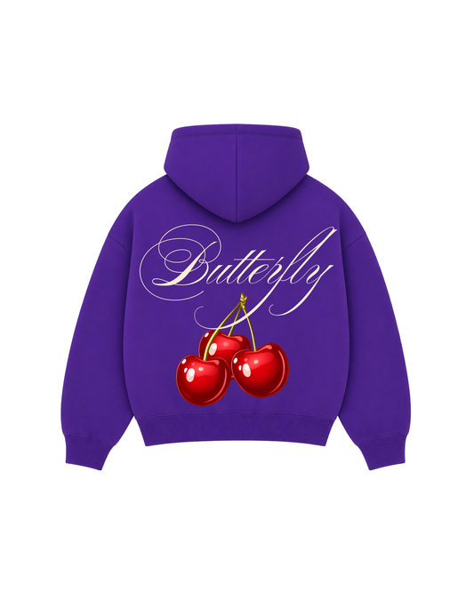 Cherry - Hoodie zip Clásico purple