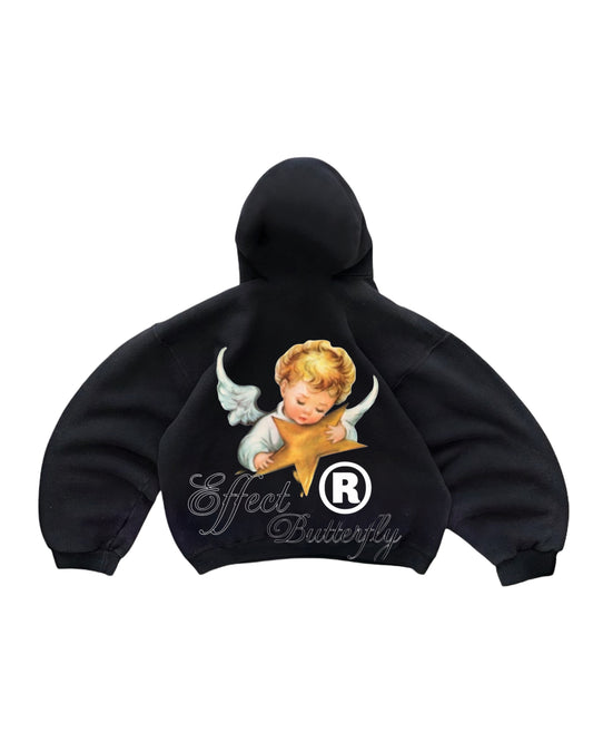 Hoodie butterfly effect  modelo negro mangas globo
