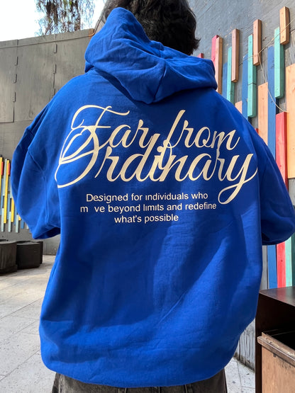 Far From Ordinary - Hoodie Mangas Globo Blue