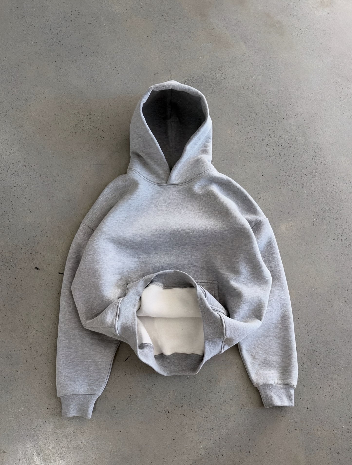 Hoodie basic gris mangas globo