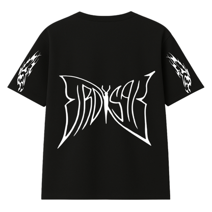 t-shirt butterfly modelo recto negro