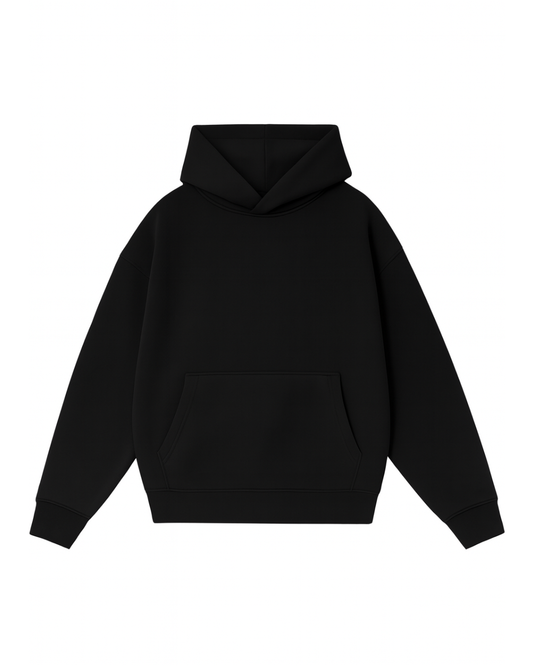 Hoodie basic negro modelo clásico