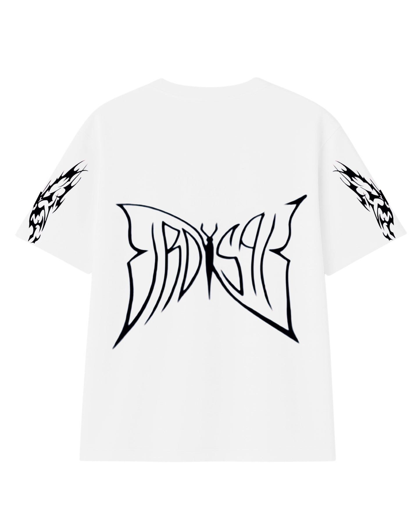 t-shirt butterfly modelo recto blanco