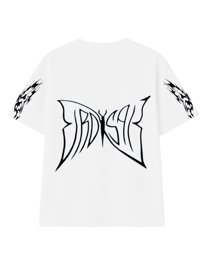 t-shirt butterfly modelo recto blanco