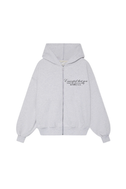 Hoodie trust the process modelo clasico zip