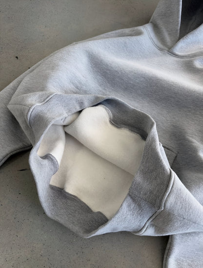 Hoodie basic gris mangas globo