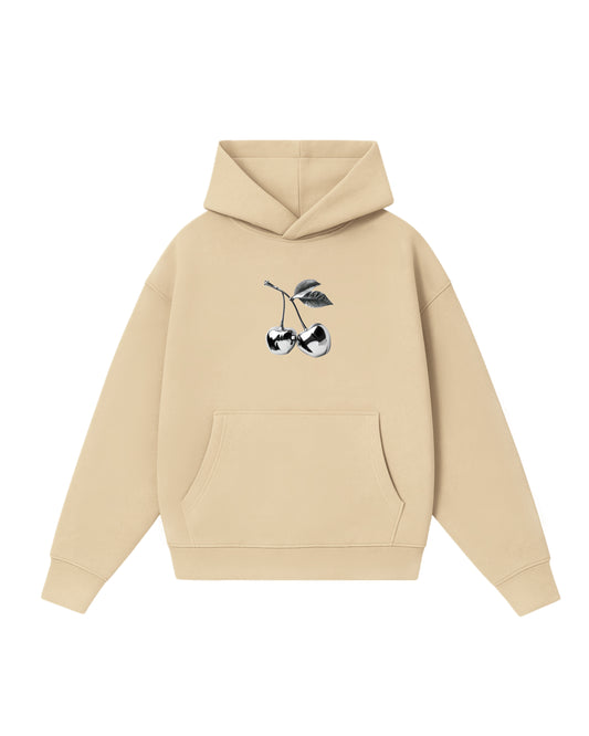 Hoodie cherry modelo clásico beige