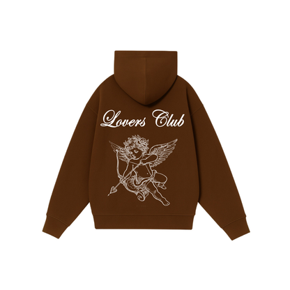 The lovers club angel - Hoodie clásico coffe