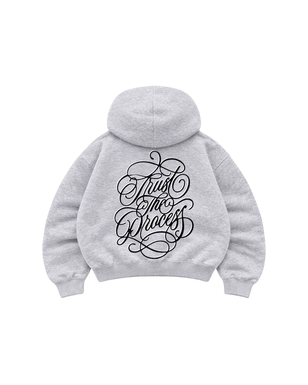 Trust The Process - Hoodie Zip Mangas Globos Gris