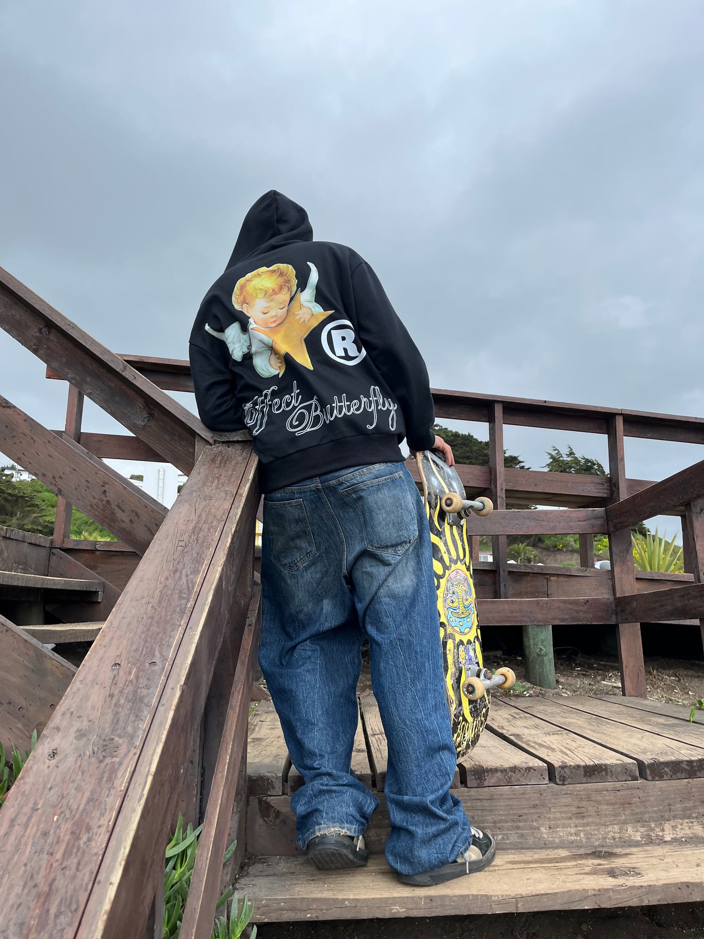 Effect Butterfly Black - Hoodie Mangas Globo