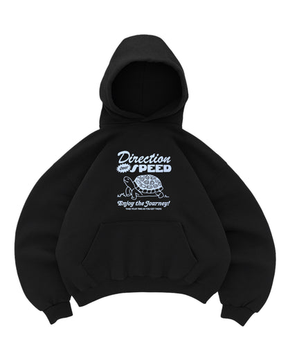 Hoodie tortoise modelo negro manga globo