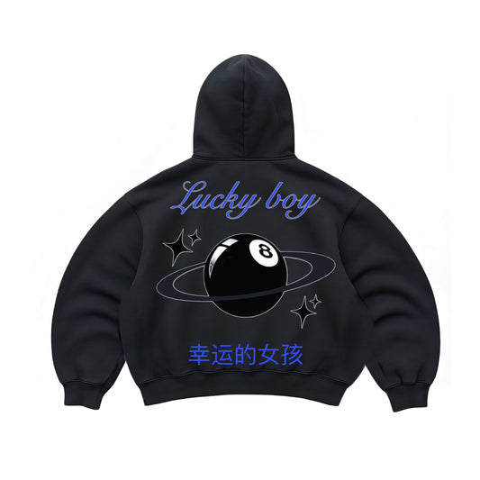 Hoodie  lucky boy modelo manga globo