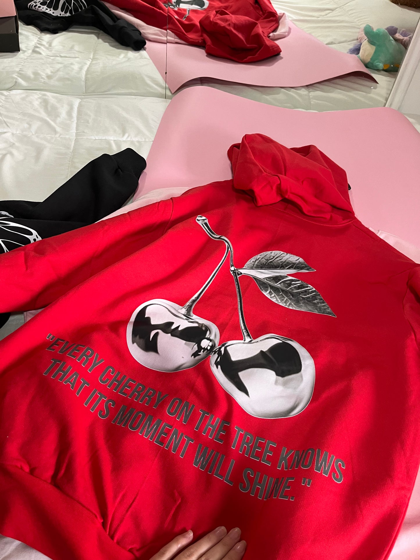 Hoodie cherry modelo clásico rojo