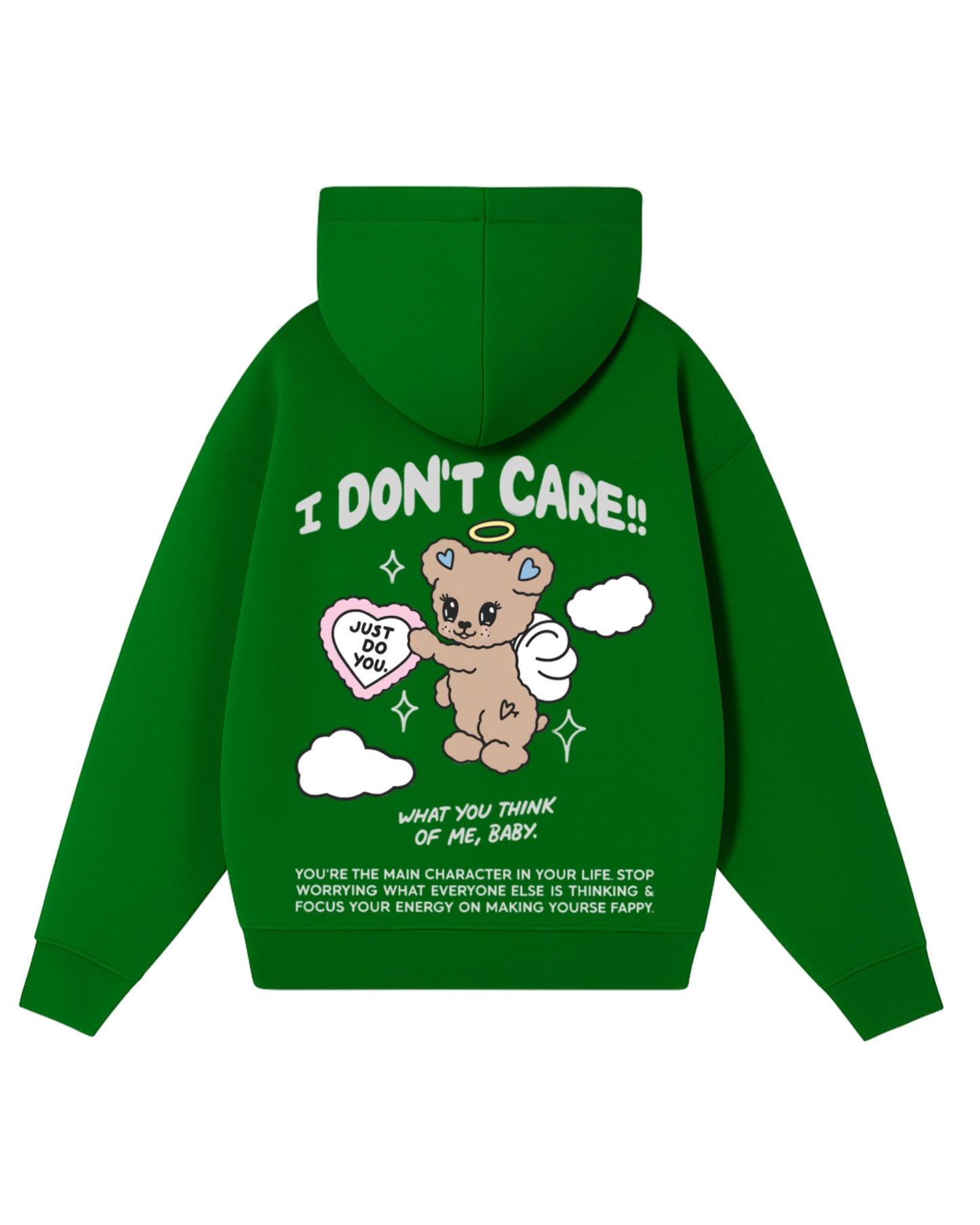 Hoodie I dont care  modelo clásico
