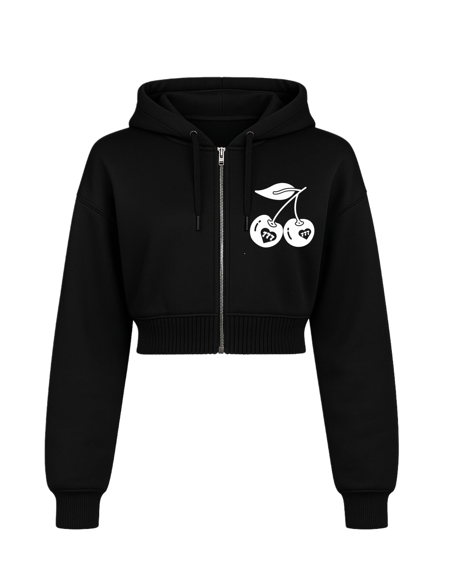 Crop top hoodie lucky girl