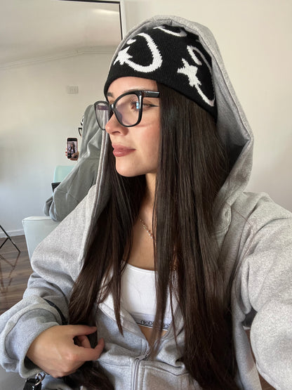 Basic Gris - Hoodie Zip Mangas Globos