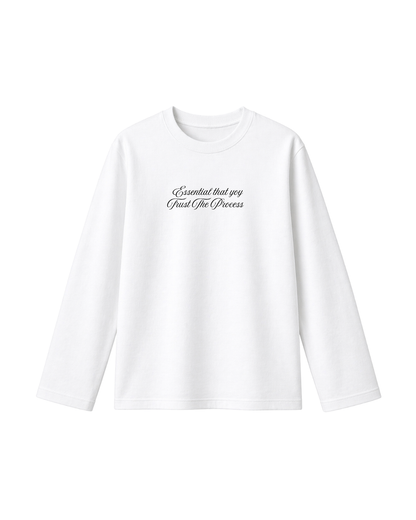 Trust The Process  - Camiseta Manga Larga white