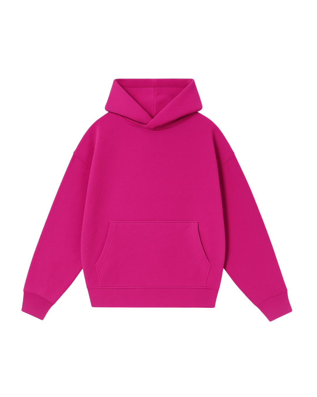 Hoodie basic fuscia modelo clásico