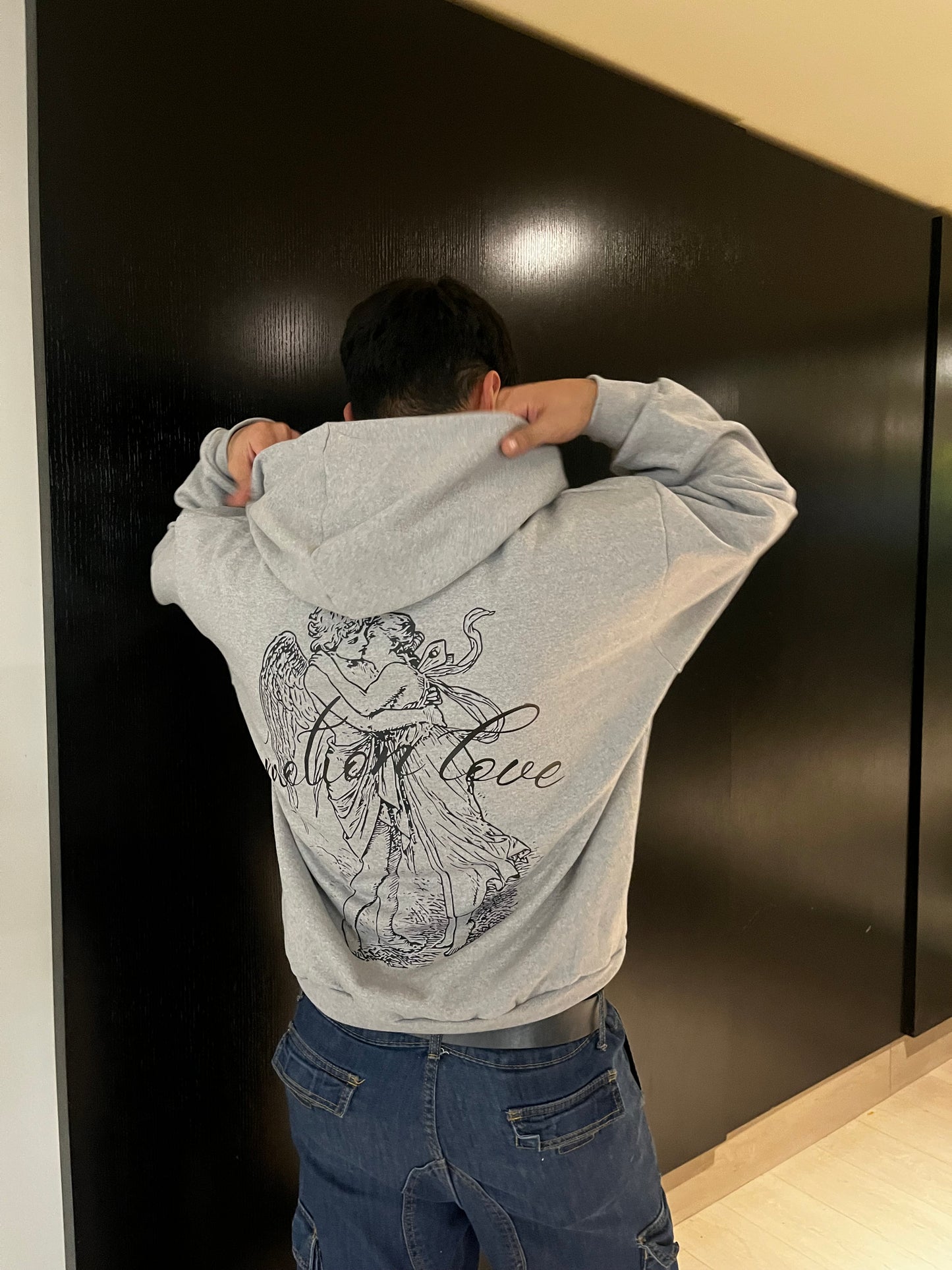 In Love -Hoodie Mangas Globos grey