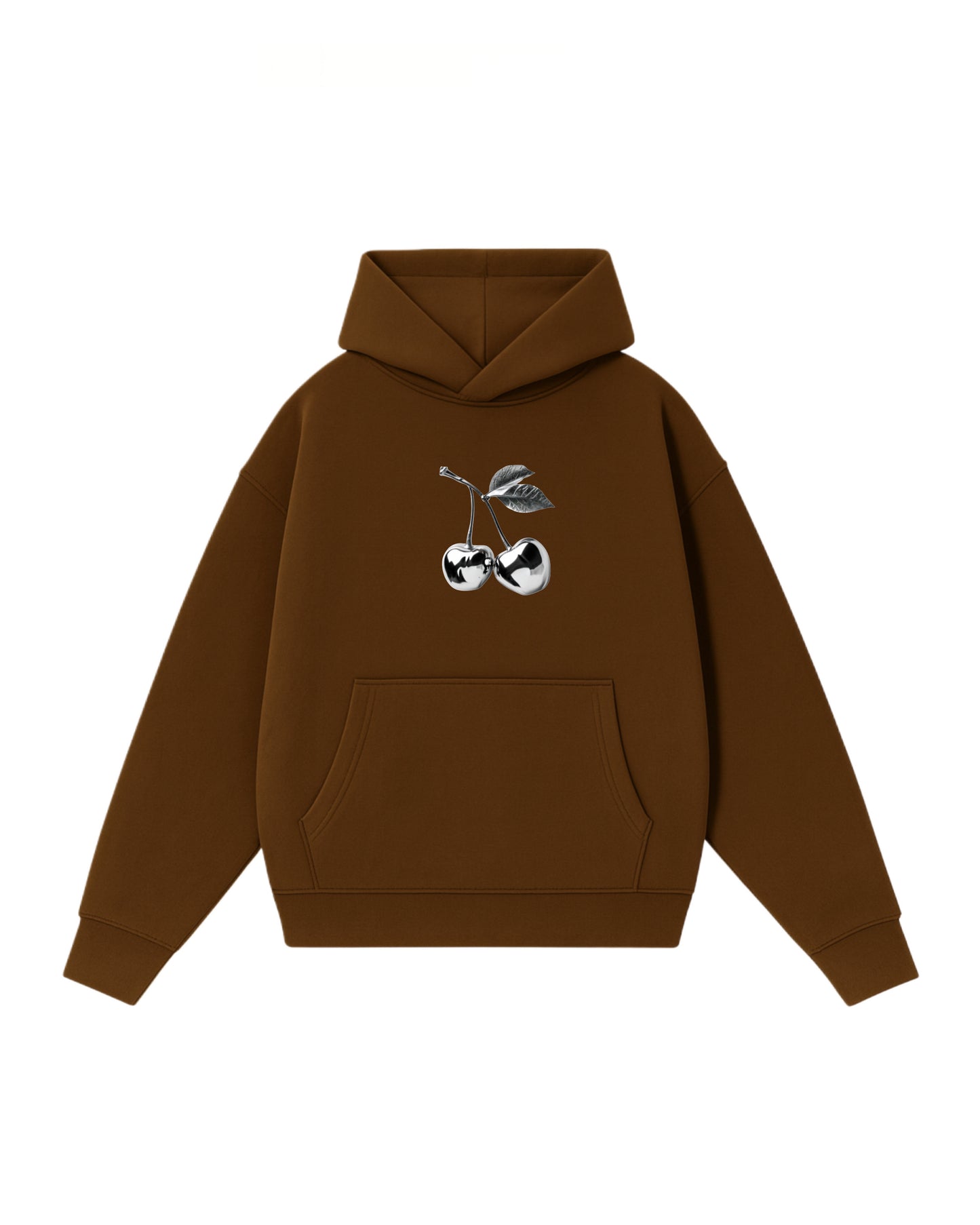 Hoodie cherry modelo clásico café